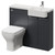 Napoli 250 Gloss Grey 1000mm 2 Door Vanity Unit Toilet Suite with Right Hand Round Rico Semi Recessed Basin Right Hand View thumbnail