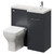 Napoli 390 Gloss Grey 900mm Single Door Vanity Unit Toilet Suite with Right Hand Square Lucia Basin Right Hand View thumbnail
