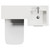 Napoli 390 Gloss Grey 900mm Single Door Vanity Unit Toilet Suite with Right Hand Square Lucia Basin Top View thumbnail