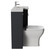 Napoli 390 Gloss Grey 1000mm 2 Door Vanity Unit Toilet Suite with Right Hand Square Lucia Basin Side View thumbnail