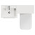 Napoli 390 Gloss Grey 1000mm 2 Drawer Vanity Unit Toilet Suite with Left Hand Square Lucia Basin Top View