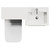 Napoli 390 Gloss Grey 1000mm 2 Drawer Vanity Unit Toilet Suite with Right Hand Square Lucia Basin Top View thumbnail