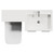 Napoli 460 Gloss Grey 1100mm 2 Door Vanity Unit Toilet Suite with Right Hand Square Lucia Basin Top View thumbnail