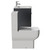 Napoli 460 Gloss Grey 600mm 2 Drawer Vanity Unit and Tacoma Comfort Height Toilet Suite with Angel Basin Side View thumbnail