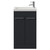 Napoli 250 Gloss Grey 500mm 2 Door Vanity Unit with Square Silvo Basin Front View