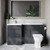 Napoli 390 Gloss Grey 1500mm 2 Drawer Vanity Unit Toilet Suite with Left Hand Square Lucia Basin Lifestyle Image thumbnail
