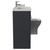 Napoli 390 Gloss Grey 1500mm 3 Door Vanity Unit Toilet Suite with Left Hand Square Lucia Basin Side View thumbnail