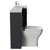 Napoli 390 Gloss Grey 1500mm 2 Drawer Vanity Unit Toilet Suite with Right Hand Square Lucia Basin Side View thumbnail