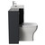 Napoli 390 Cento Gloss Grey 1400mm 2 Drawer Vanity Unit Toilet Suite with Glide Basin Side View
