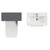 Napoli 390 Cento Gloss Grey 1200mm Wall Mounted 2 Drawer Vanity Unit and Toilet Suite with Glide Basin Top View thumbnail