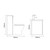 Napoli 390 Cento Gloss Grey 1200mm Wall Mounted 2 Drawer Vanity Unit and Toilet Suite with Glide Basin Side on Dimensions thumbnail