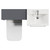 Napoli 390 Cento Gloss Grey 1100mm 2 Drawer Vanity Unit Toilet Suite with Glide Basin Top View thumbnail
