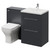 Napoli 460 Cento Gloss Grey 1200mm 2 Drawer Vanity Unit Toilet Suite with Glide Basin Right Hand View thumbnail