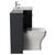 Napoli 460 Cento Gloss Grey 1200mm 2 Drawer Vanity Unit Toilet Suite with Glide Basin Side View