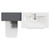Napoli 460 Cento Gloss Grey 1400mm 2 Drawer Vanity Unit Toilet Suite with Glide Basin Top View thumbnail