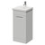 Napoli 390 Gloss Grey Pearl 400mm Single Door Vanity Unit with Glide Basin Right Hand View