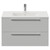 Napoli 390 Gloss Grey Pearl 800mm Wall Mounted 2 Drawer Vanity Unit with Angel Basin Front View
