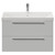 Napoli 390 Gloss Grey Pearl 800mm Wall Mounted 2 Drawer Vanity Unit with Rimini Basin Front View