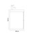 Napoli 390 Gloss Grey Pearl 800mm Wall Mounted 2 Drawer Vanity Unit with Rimini Basin Side on Dimensions thumbnail