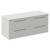 Napoli 460 Gloss Grey Pearl 1200mm Wall Mounted 4 Drawer Vanity Unit for Countertop Basins Left Hand View thumbnail