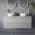 Napoli 460 Gloss Grey Pearl 1200mm Wall Mounted 4 Drawer Vanity Unit for Countertop Basins Lifestyle Image thumbnail
