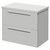 Napoli 390 Gloss Grey Pearl 600mm Wall Mounted 2 Drawer Vanity Unit for Countertop Basins Right Hand View thumbnail