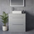 Napoli 390 Gloss Grey Pearl 800mm 2 Drawer Vanity Unit for Countertop Basins Lifestyle Image thumbnail