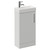 Napoli Cube Gloss Grey Pearl 400mm Single Door Vanity Unit with Align Basin Left Hand View