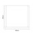 Napoli Gloss Grey Pearl 350mm x 1600mm Wall Mounted 2 Door Storage Unit Top Down Dimensions thumbnail