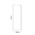 Napoli Gloss Grey Pearl 350mm Wall Mounted Single Door Side Cabinet Side on Dimensions thumbnail