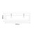 Napoli 390 Gloss Grey Pearl 1200mm 4 Door Vanity Unit with Double Glide Basins Top Down Dimensions thumbnail