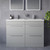 Napoli 390 Gloss Grey Pearl 1200mm 4 Drawer Vanity Unit with Double Lucia Basins Lifestyle Image thumbnail