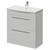 Napoli 390 Gloss Grey Pearl 800mm 2 Drawer Vanity Unit with Arc Basin Right Hand View