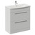 Napoli 390 Gloss Grey Pearl 800mm 2 Drawer Vanity Unit with Arc Basin Left Hand View thumbnail