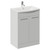Napoli 390 Gloss Grey Pearl 600mm 2 Door Vanity Unit with Arc Basin Left Hand View