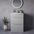 Napoli 390 Gloss Grey Pearl 600mm 2 Drawer Vanity Unit with Arc Basin Lifestyle Image thumbnail