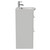 Napoli 390 Gloss Grey Pearl 500mm 2 Drawer Vanity Unit with Arc Basin Side View thumbnail