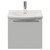 Napoli 390 Gloss Grey Pearl 500mm Wall Mounted Single Drawer Vanity Unit with Arc Basin Front View thumbnail