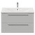 Napoli 460 Gloss Grey Pearl 800mm Wall Mounted 2 Drawer Vanity Unit with Glide Basin Front View thumbnail