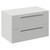 Napoli 460 Gloss Grey Pearl 800mm Wall Mounted 2 Drawer Vanity Unit for Countertop Basins Left Hand View thumbnail
