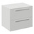 Napoli 460 Gloss Grey Pearl 600mm Wall Mounted 2 Drawer Vanity Unit for Countertop Basins Left Hand View thumbnail