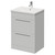 Napoli 460 Gloss Grey Pearl 600mm 2 Drawer Vanity Unit with Glide Basin Right Hand View thumbnail