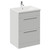Napoli 460 Gloss Grey Pearl 600mm 2 Drawer Vanity Unit with Glide Basin Left Hand View thumbnail