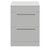 Napoli 460 Gloss Grey Pearl 600mm 2 Drawer Vanity Unit for Countertop Basins Front View thumbnail