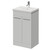Napoli 390 Gloss Grey Pearl 500mm 2 Door Vanity Unit with Glide Basin Right Hand View