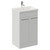 Napoli 390 Gloss Grey Pearl 500mm 2 Door Vanity Unit with Glide Basin Left Hand View