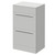 Napoli 390 Gloss Grey Pearl 500mm 2 Drawer Vanity Unit for Countertop Basins Right Hand View thumbnail