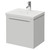 Napoli 390 Gloss Grey Pearl 500mm Wall Mounted Single Drawer Vanity Unit with Glide Basin Right Hand View