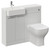 Napoli 250 Gloss Grey Pearl 1000mm 2 Door Vanity Unit Toilet Suite with Left Hand Square Rico Semi Recessed Basin Left Hand View thumbnail