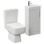 Napoli Cube Gloss Grey Pearl 400mm Single Door Vanity Unit and Toilet Suite with Align Basin Left Hand View thumbnail